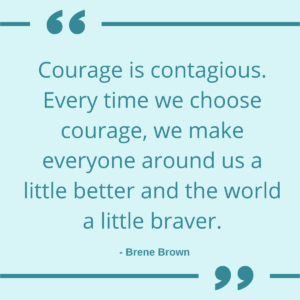 Quote on courage by Brene Brown